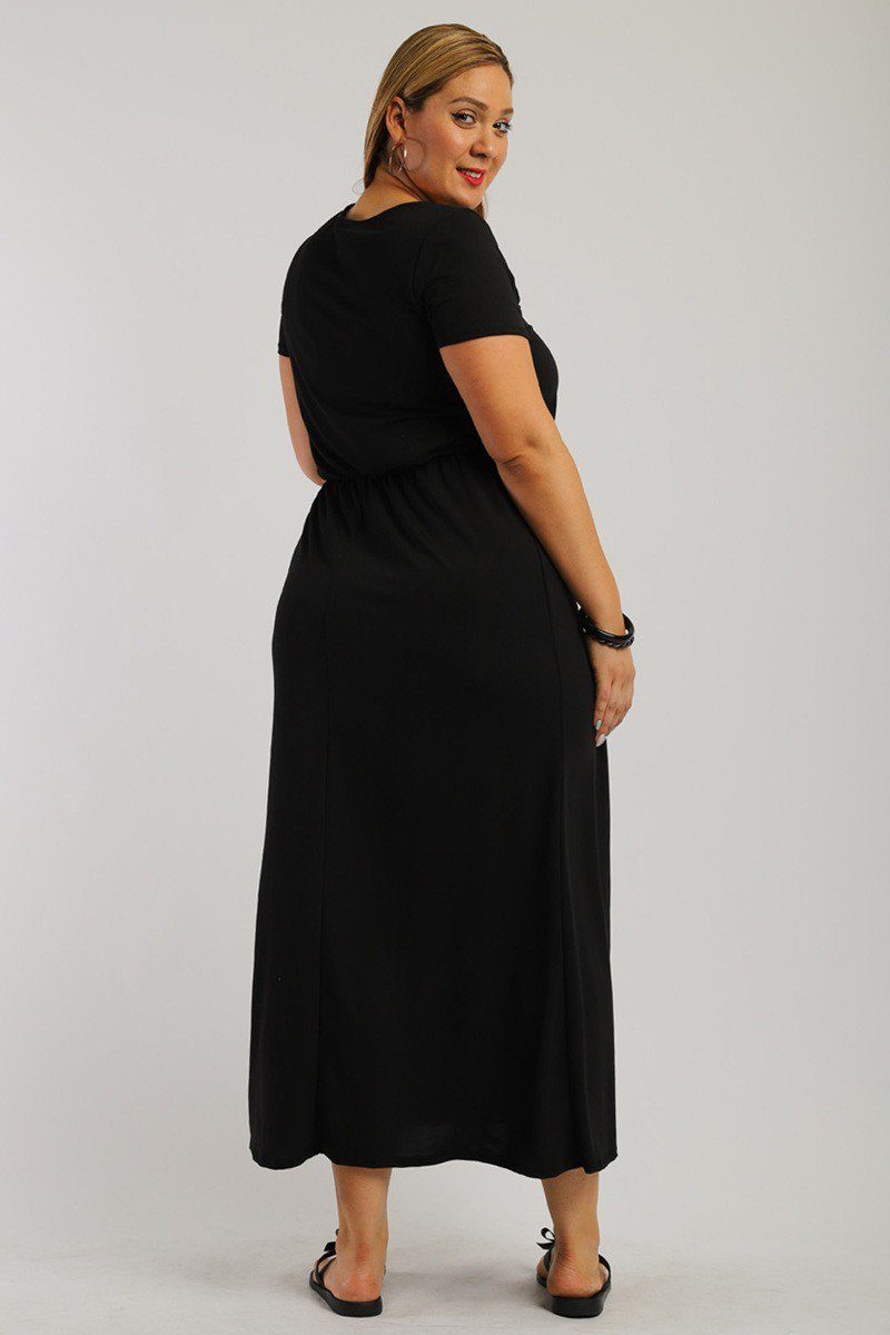 Solid, Ankle Length Maxi Dress