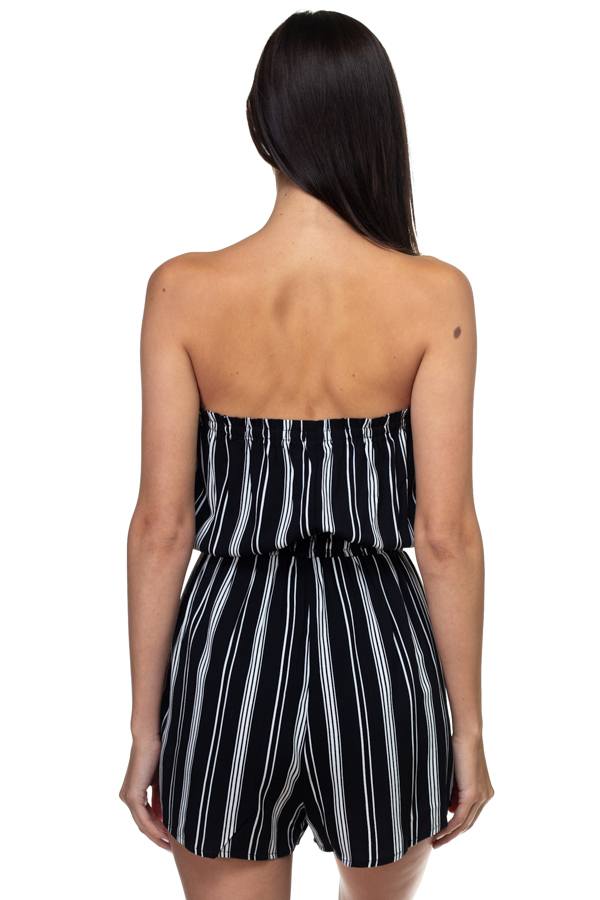 Tube Top Stripe Romper
