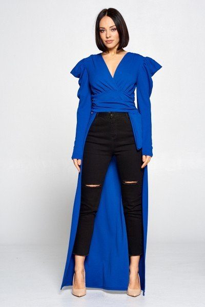 Long Sleeve V Neckline Top