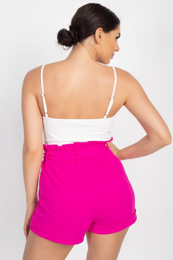 Paperbag Waist Combo Romper