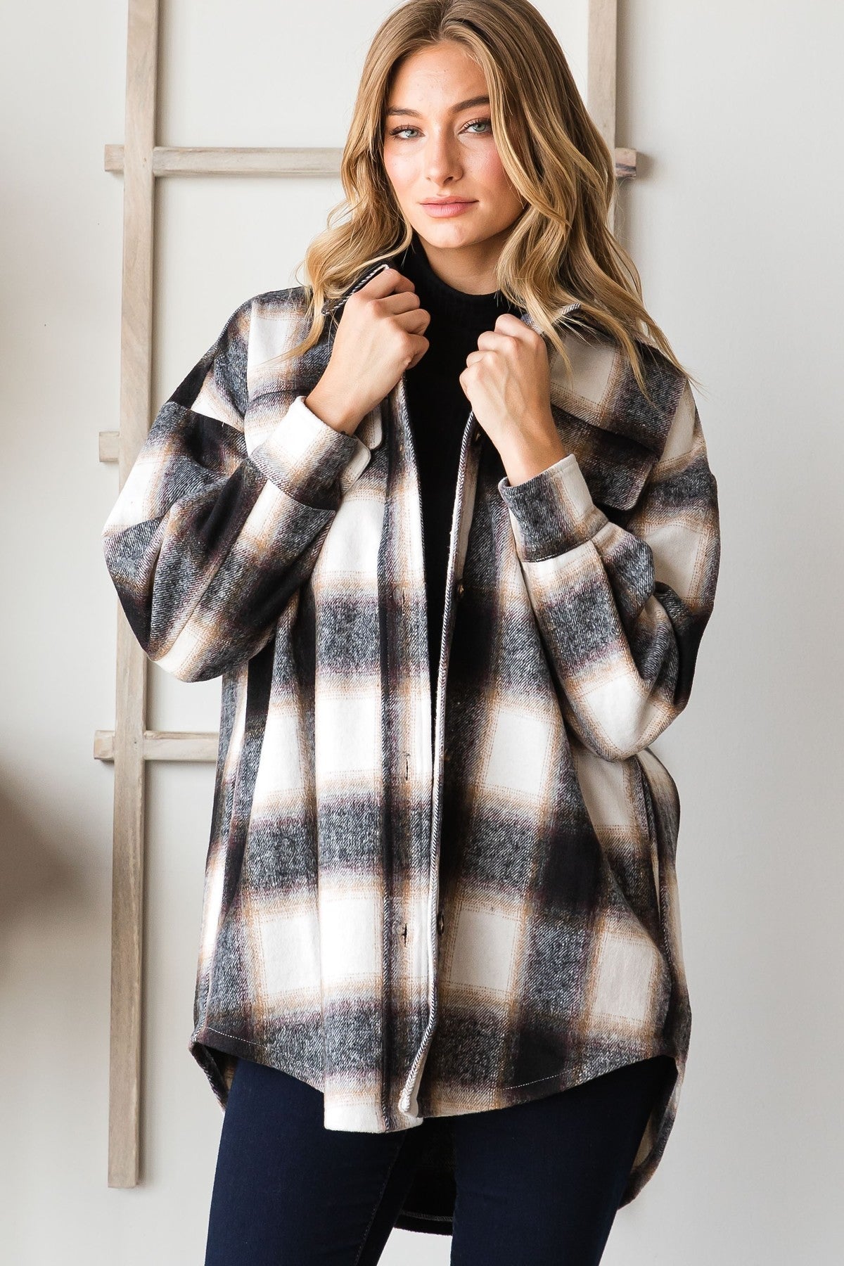 Thick, Heavy Material Shacket