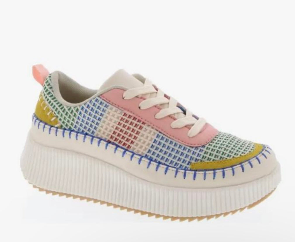 Pink Knit Sneakers