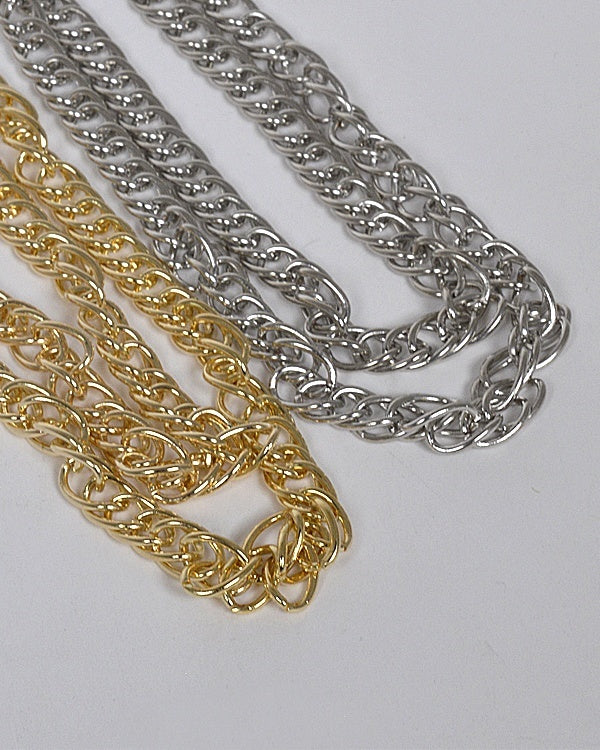 Layered Multiple Link Chain Necklace
