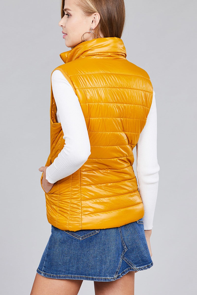 Quilted padding vest