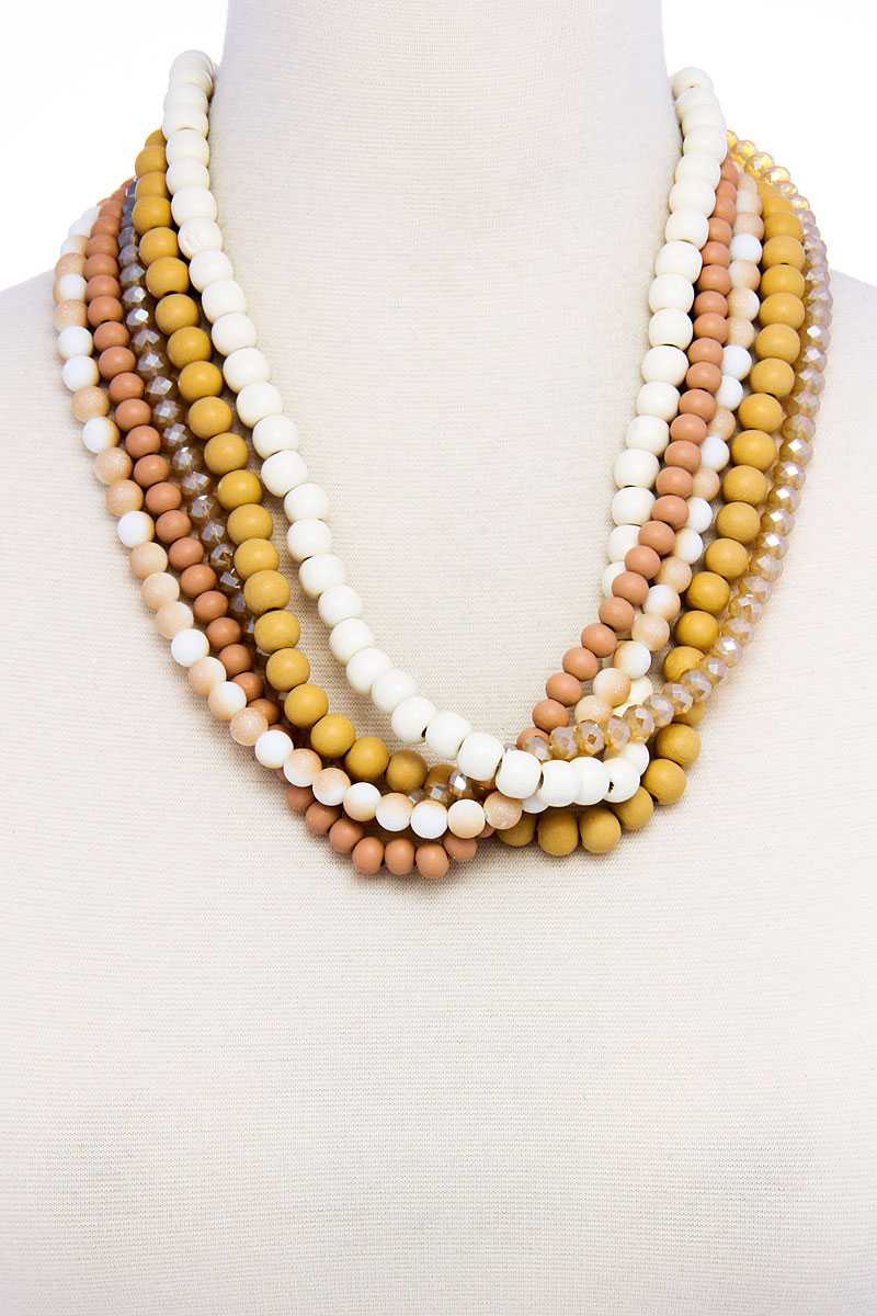 Stylish Trendy Multi Beaded Necklace