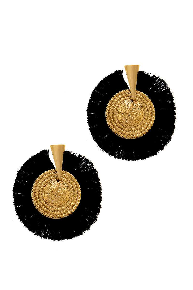 Modern Fashion Trendy Tassel Circle Earring