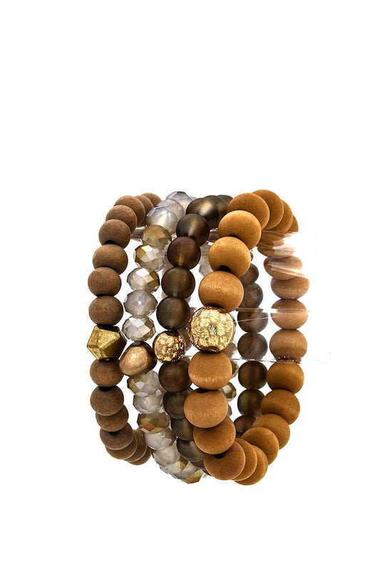 4 Beaded Fashion Bracelet Set