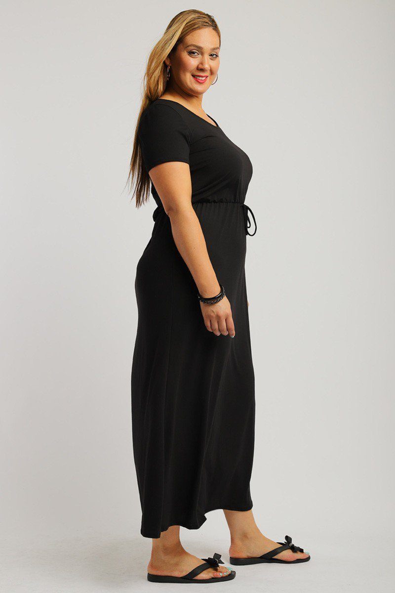 Solid, Ankle Length Maxi Dress