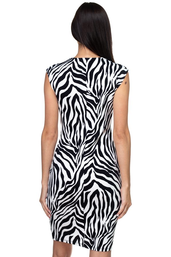 Animal Print Belted Mini Dress