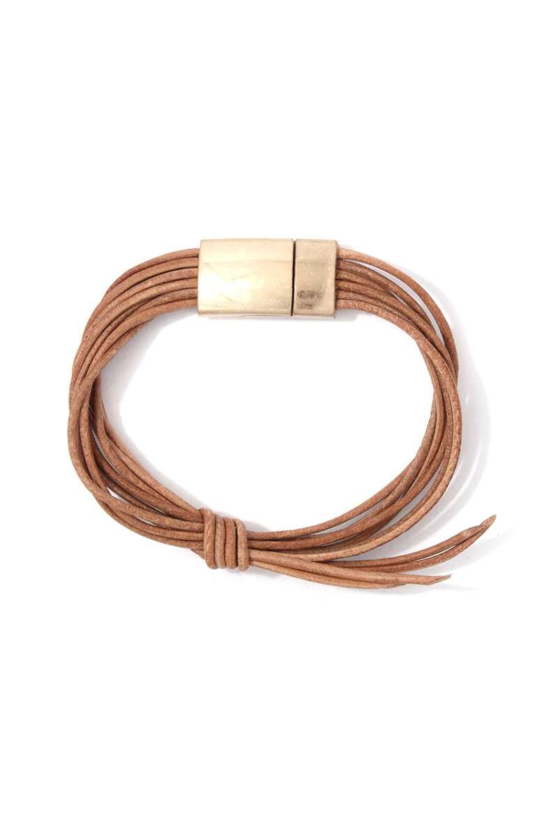 Pu Leather Magnetic Bracelet