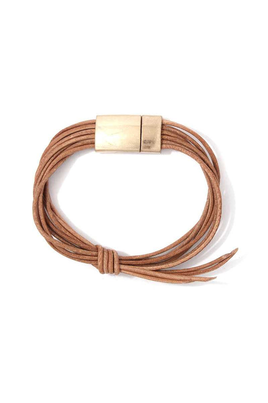 Pu Leather Magnetic Bracelet