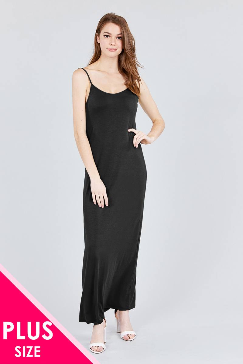 Double V-neck Cami Maxi Dress