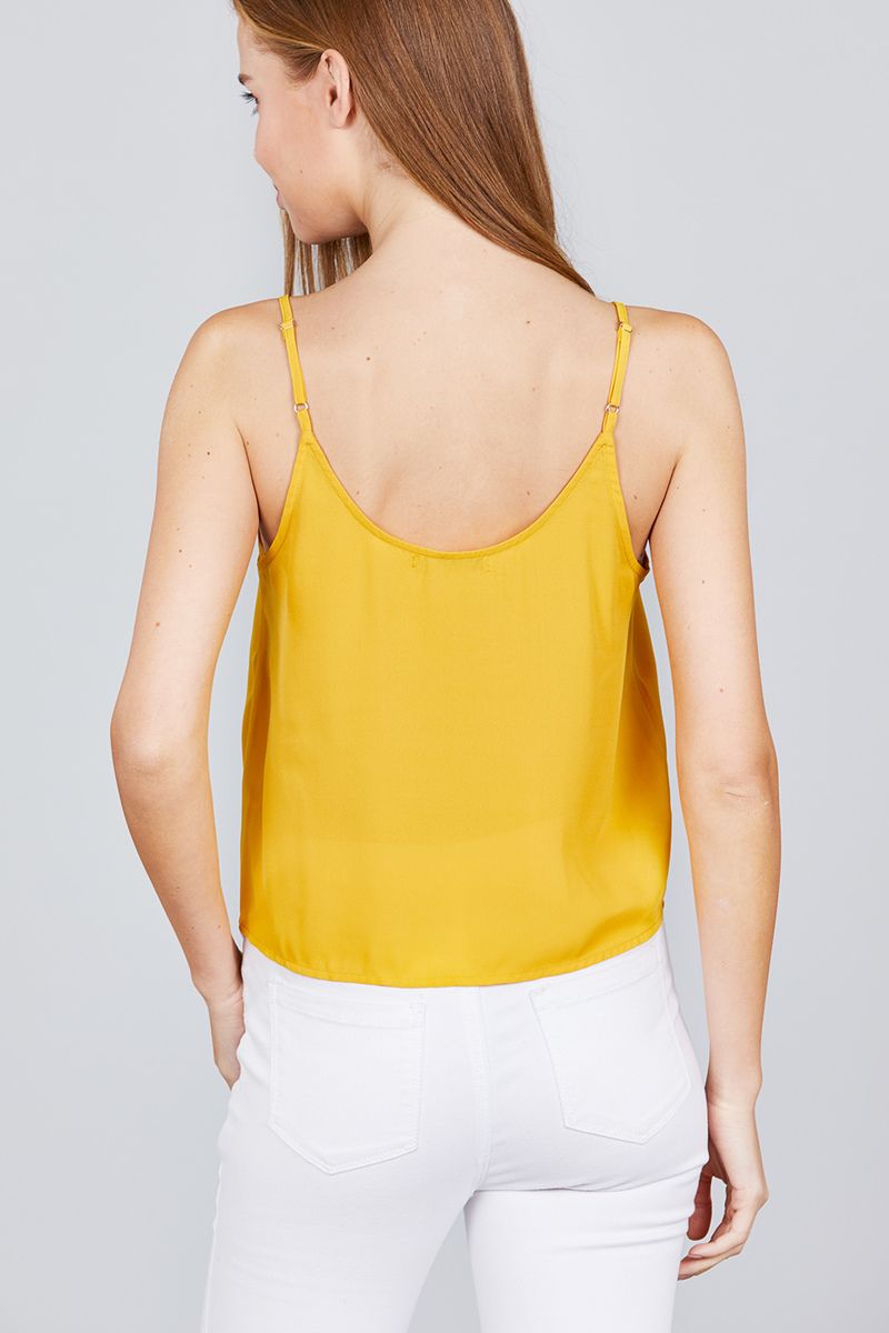 Front Button Cami Woven Top