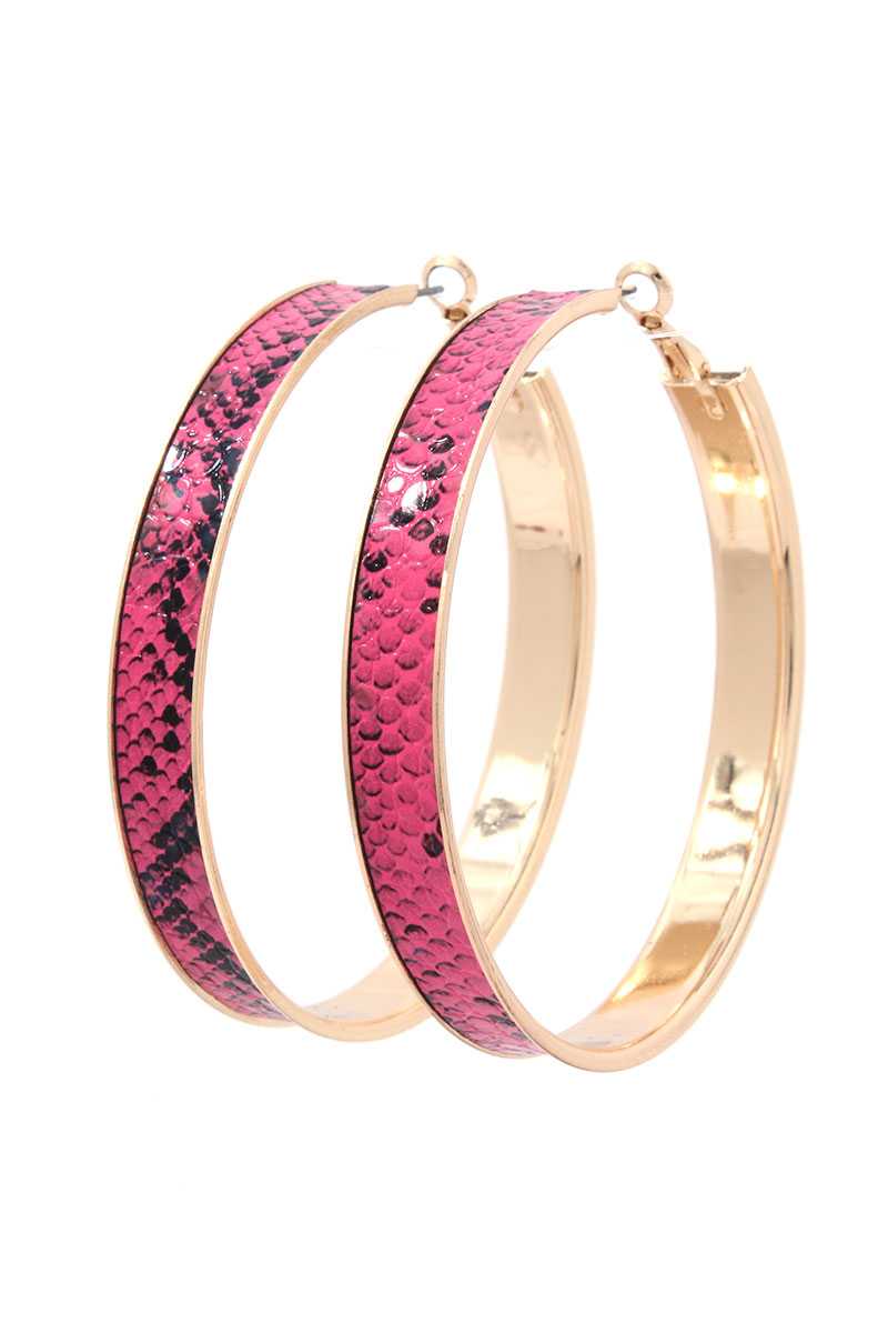 Snake Pattern Hoop Earring