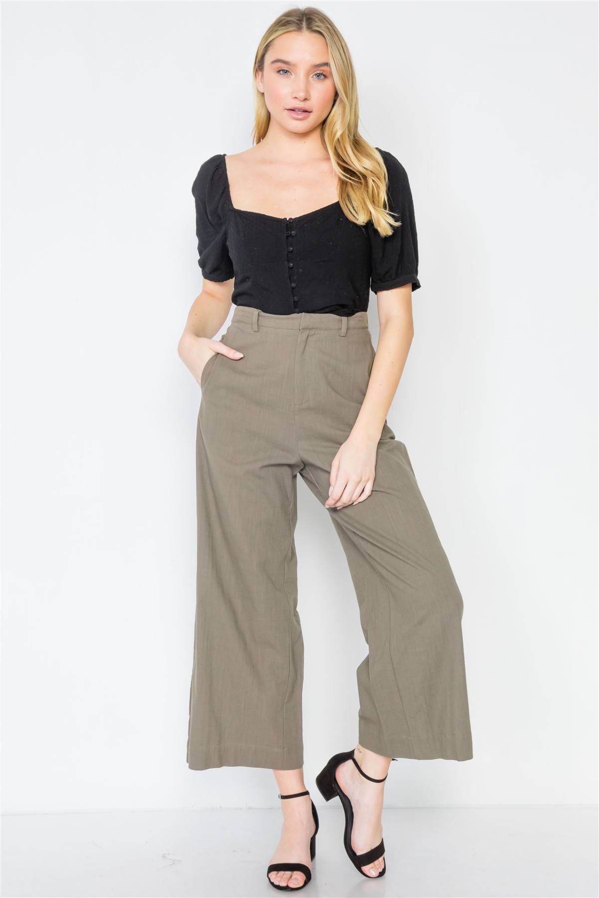 High-waist Wide Leg Pants