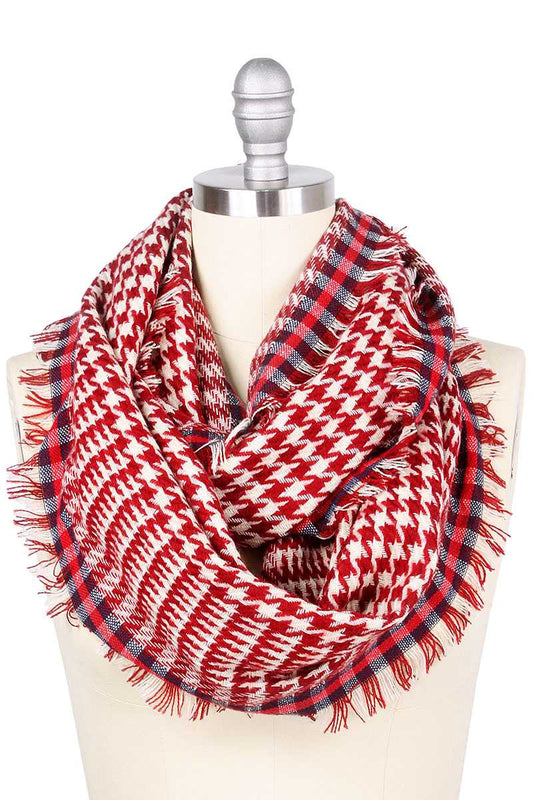 Hounds Tooth Infinity Scarf