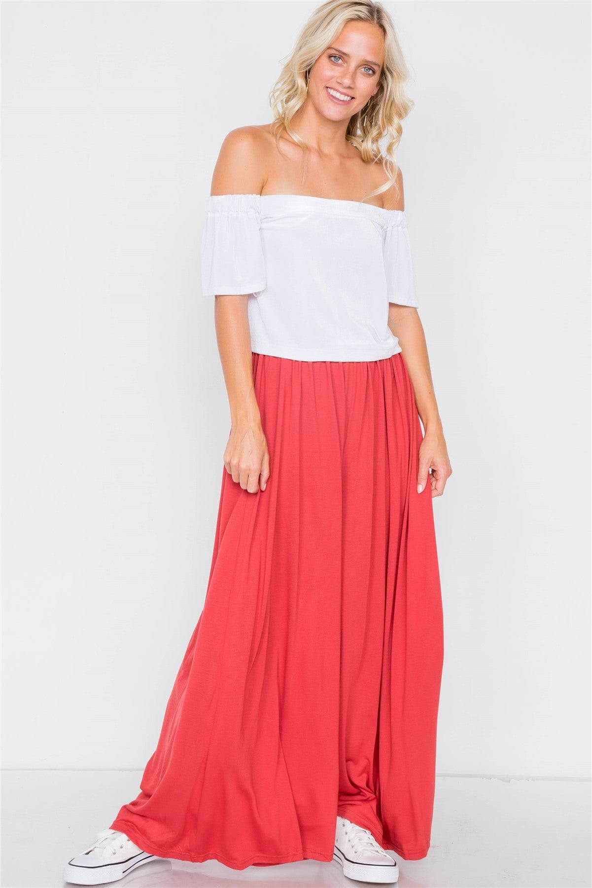 Wide Leg Maxi Hipster High Waist Pant