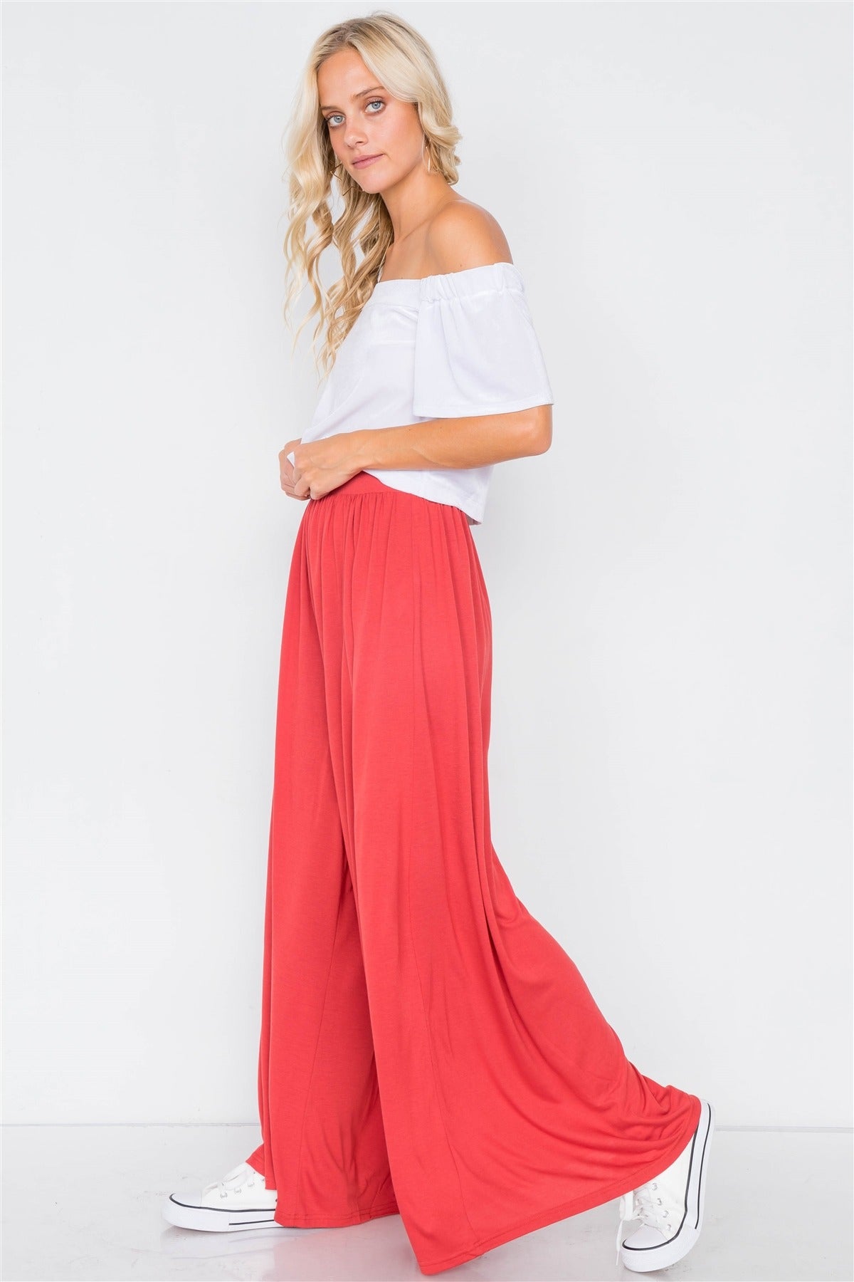 Wide Leg Maxi Hipster High Waist Pant