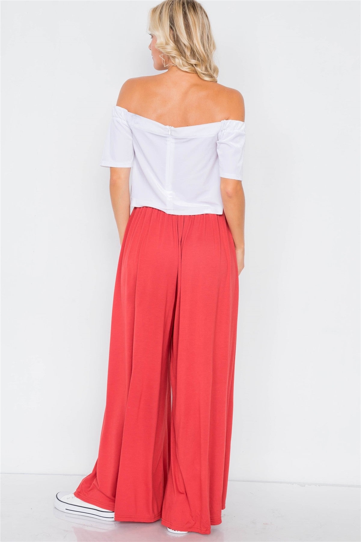 Wide Leg Maxi Hipster High Waist Pant