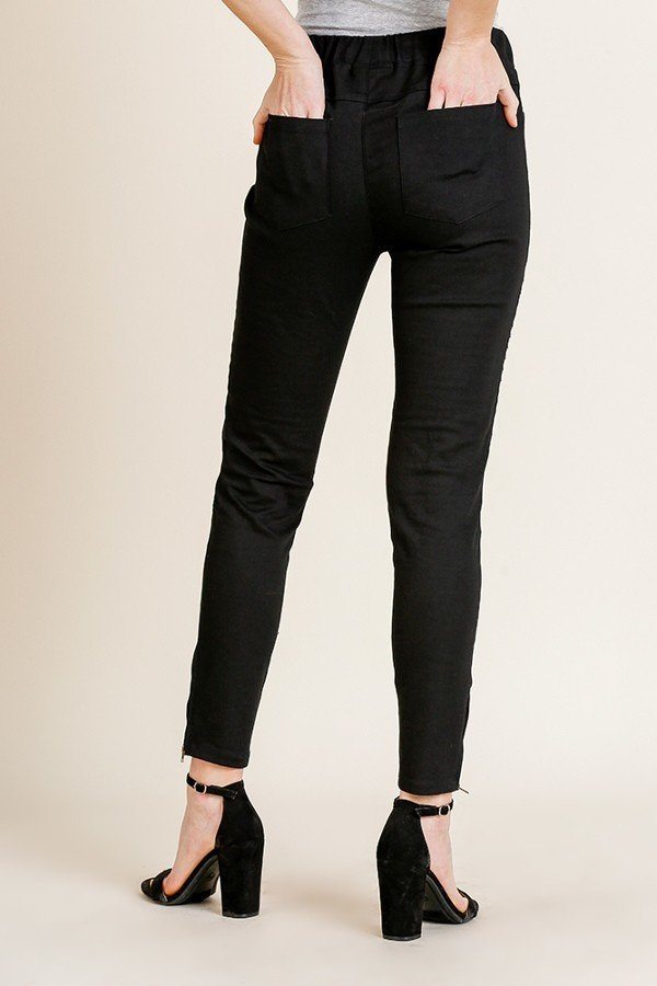 High Waist Skinny Moto Pant