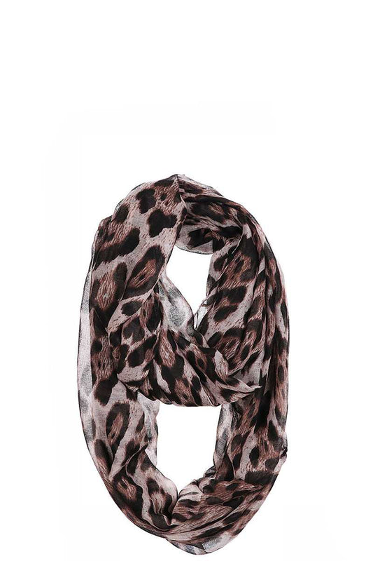 Chiffon Soft Leopard Infinity Scarf