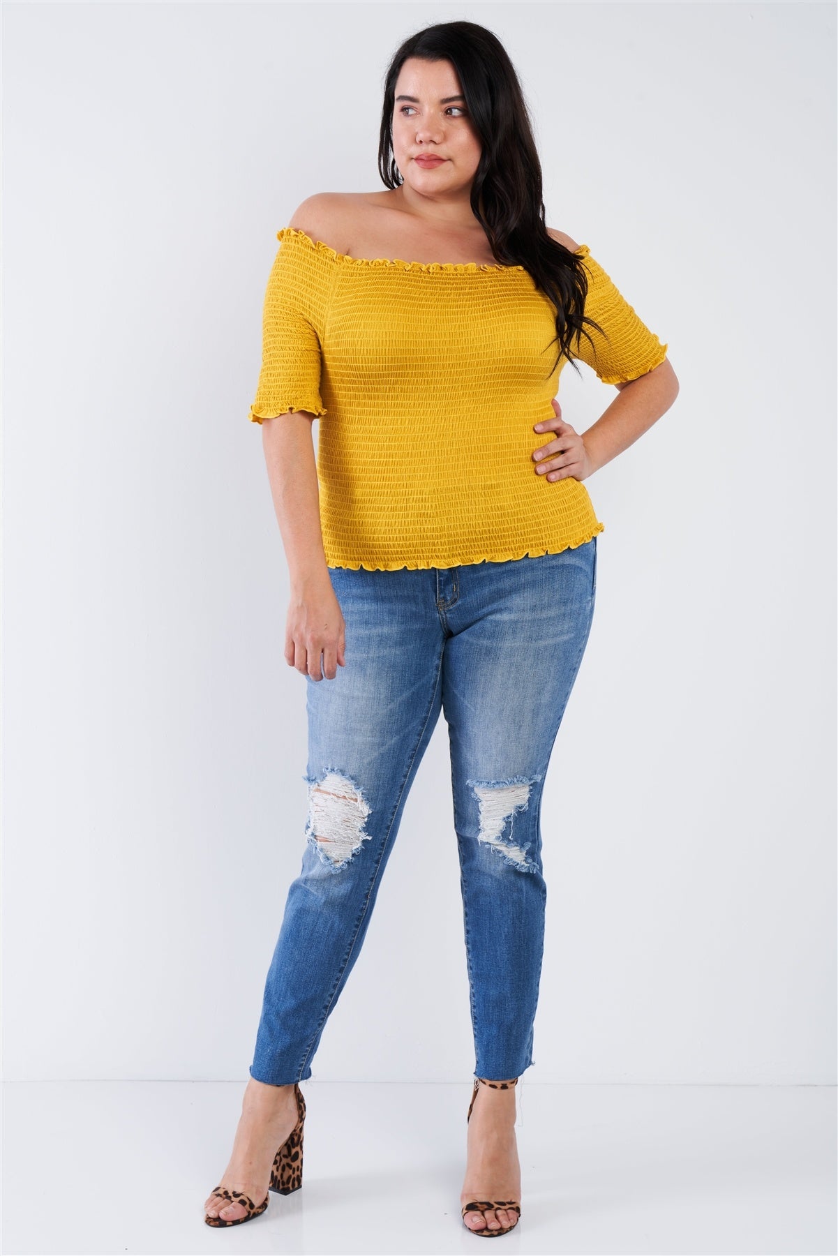 Plus Size Off The Shoulder Top