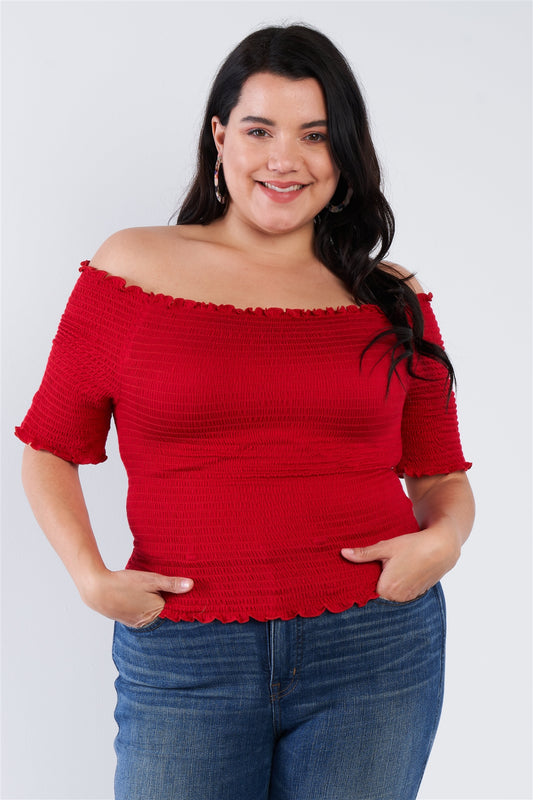 Plus Size Off The Shoulder Top