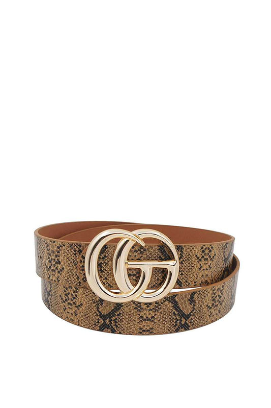 Fashion Trendy Python Pattern Long Belt