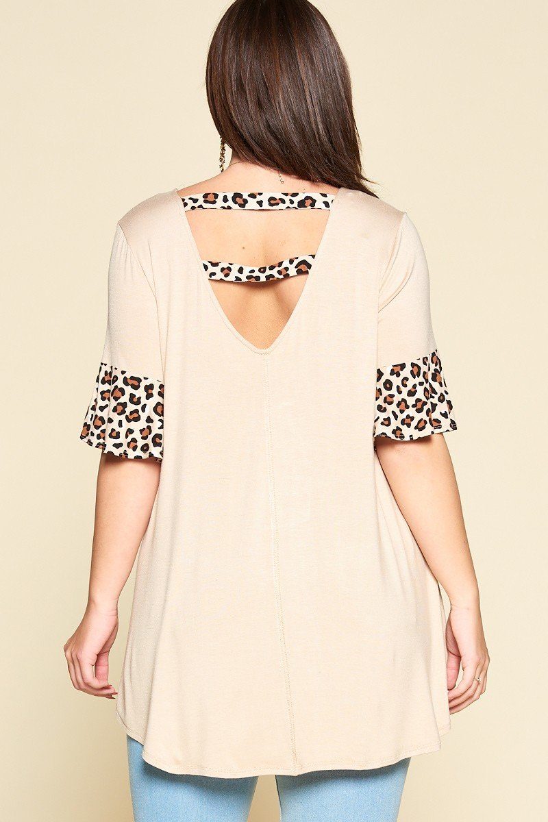 Plus Size Solid Jersey Swing Tunic Top