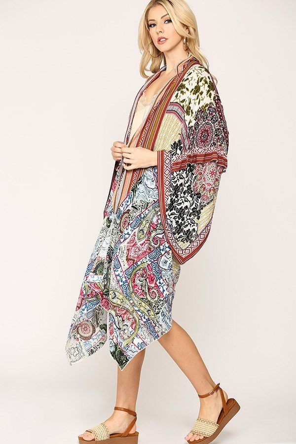 Vintage Printed Kimono