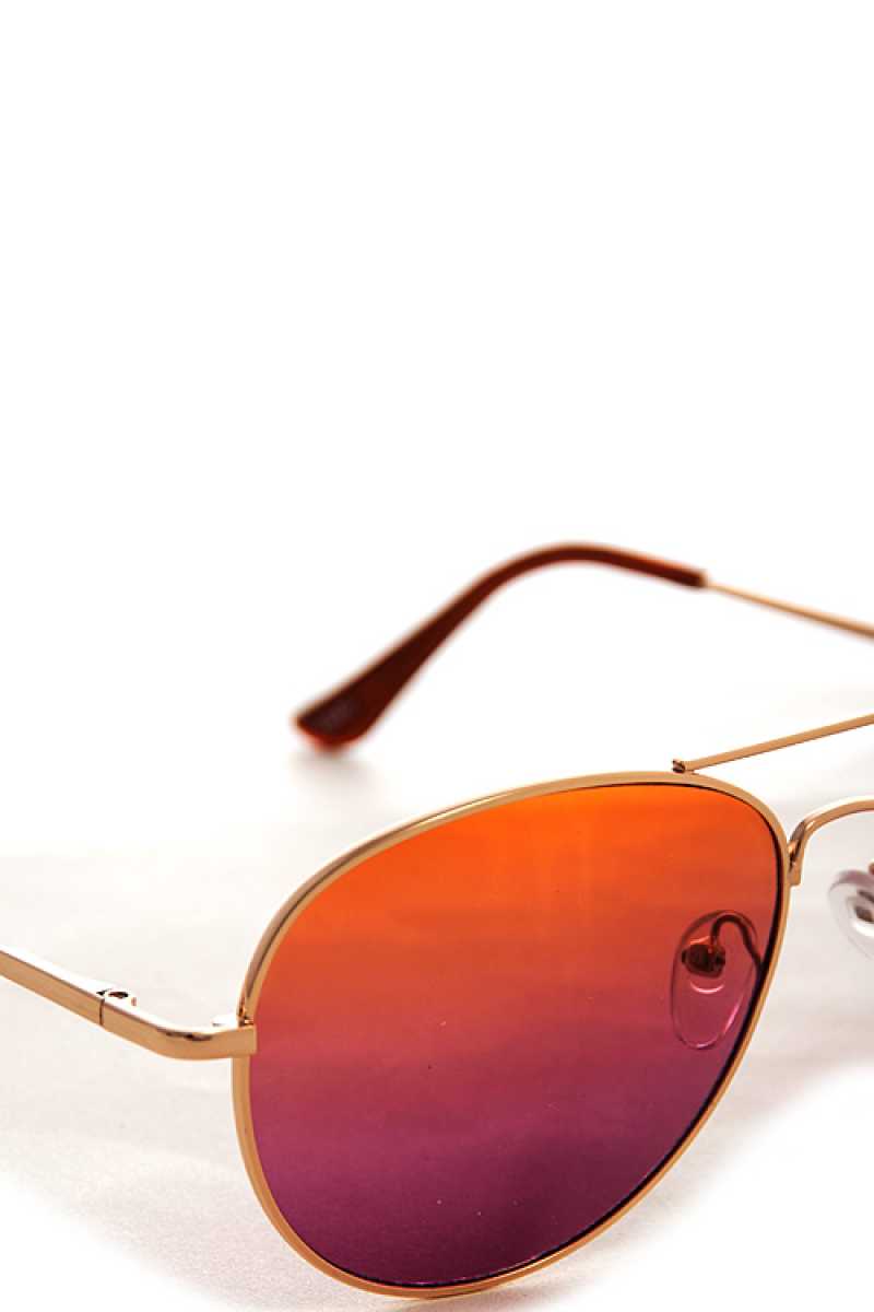 Designer Two Color Tint Aviator Sunglasses