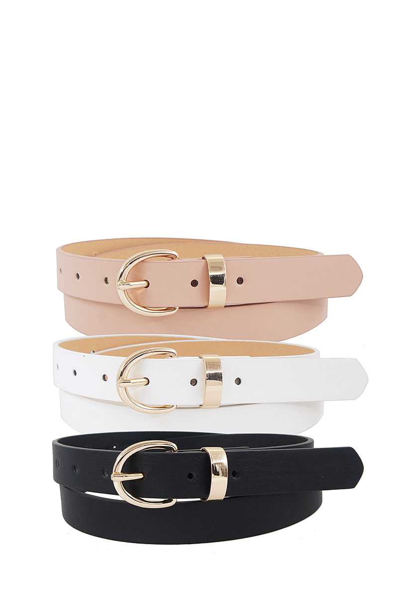 Trio Metal Loop Ring Belt Set