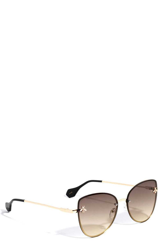 Stylish Bee Accented Aviator Sunglasses