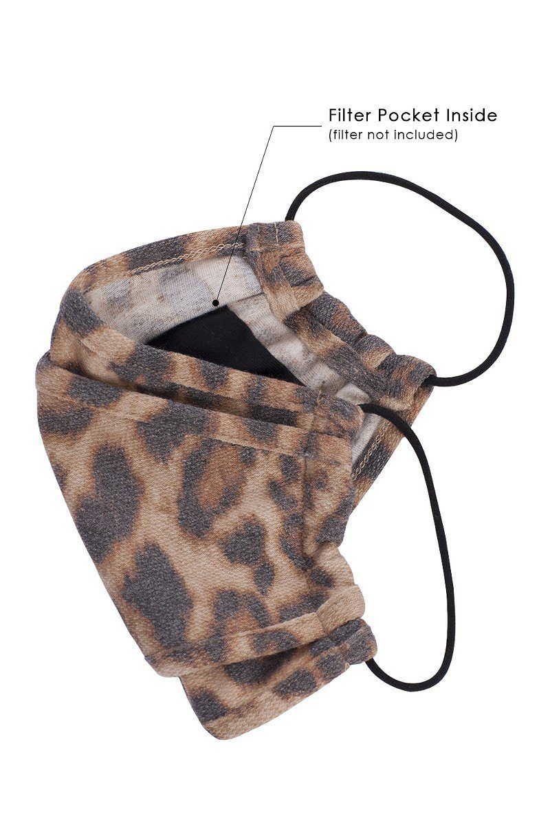 Leopard Print 3d Reusable Face Mask