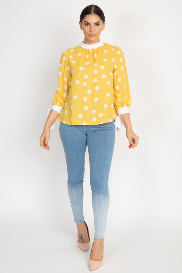 Long Sleeve Polka Dot Shirt