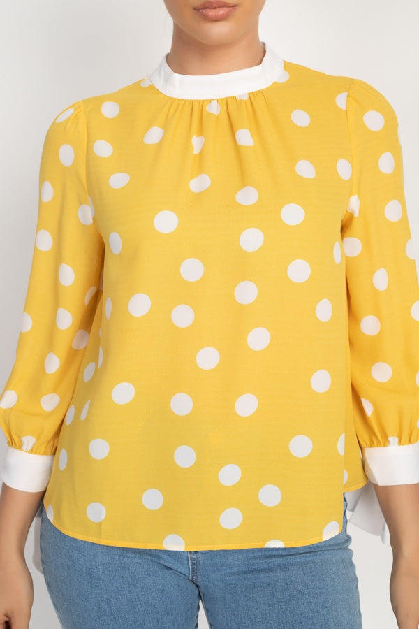 Long Sleeve Polka Dot Shirt