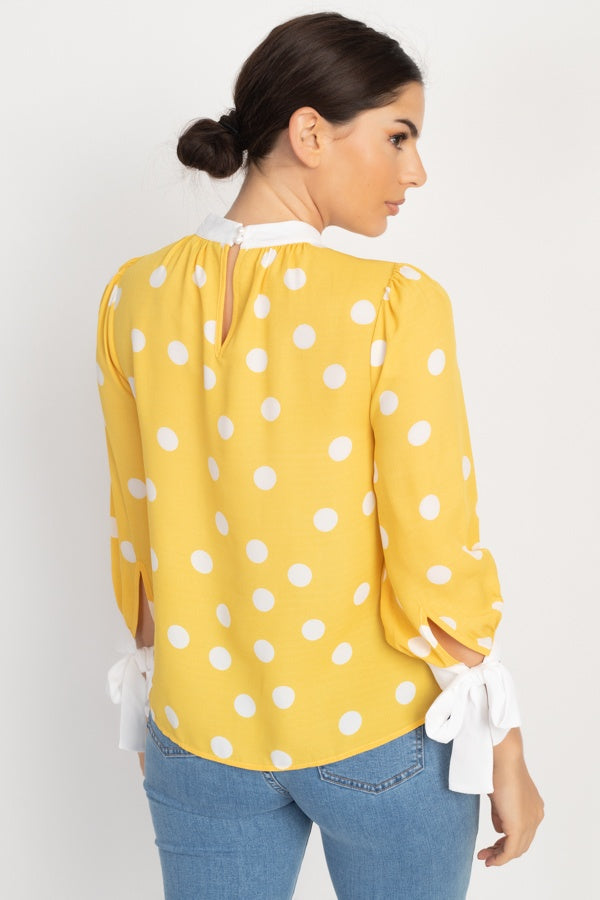 Long Sleeve Polka Dot Shirt