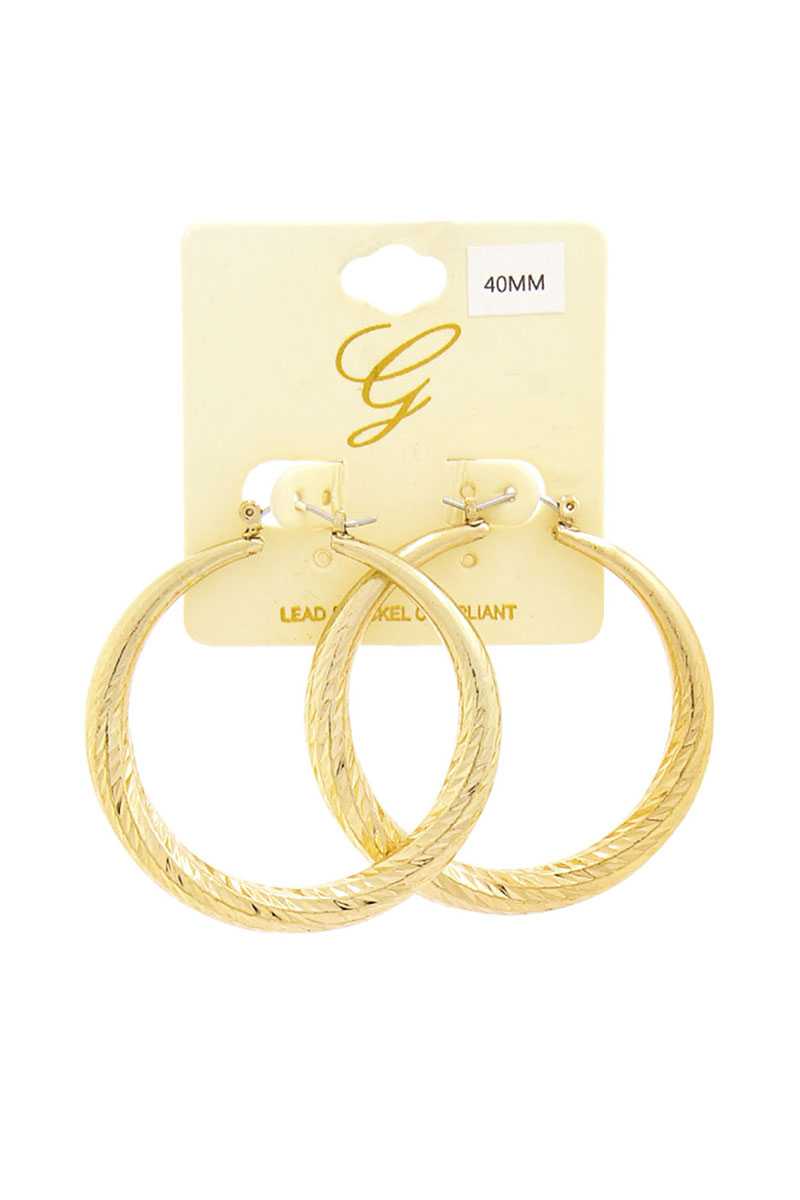 Modern Pattern Hoop Drop Earring