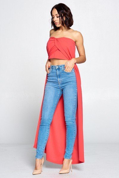 Strapless Long Top