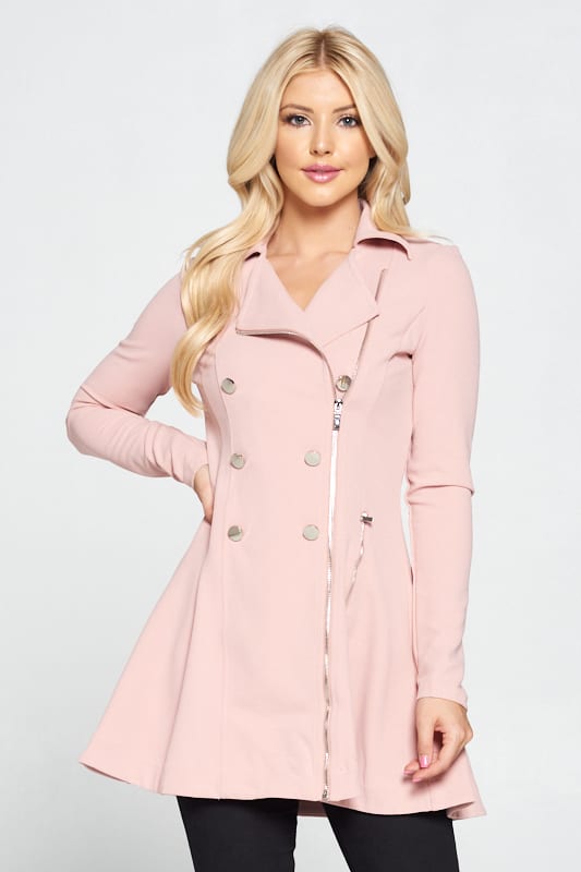 Double Breasted Flare Blazer Dress