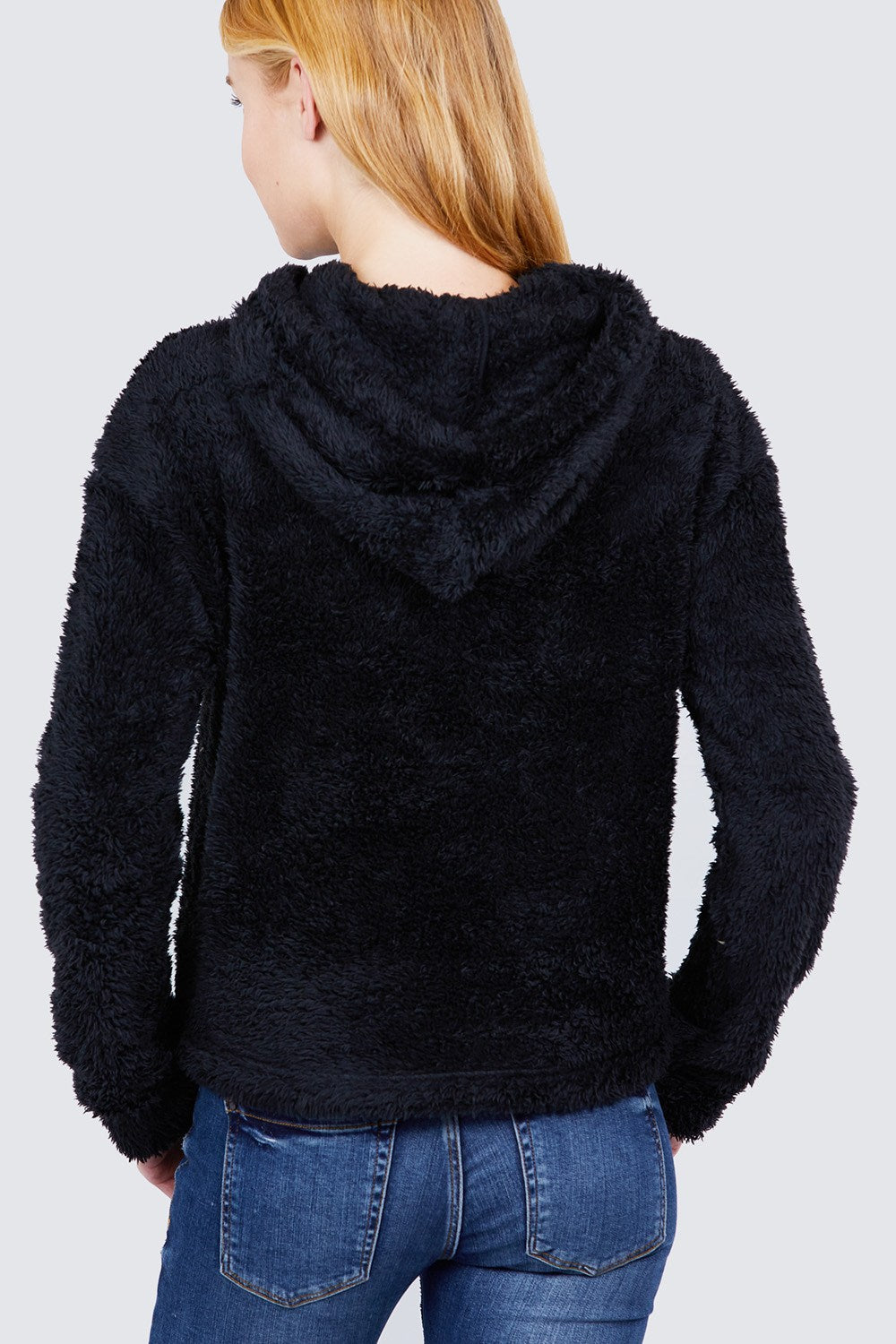 Faux Fur Fluffy Hoodie Top