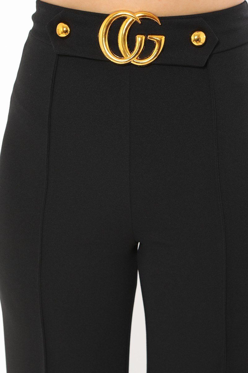 Cg Buckle And Button Detail Pants