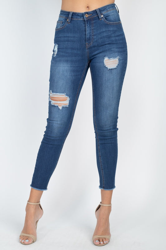 5 Pocket Capri Denim Jeans