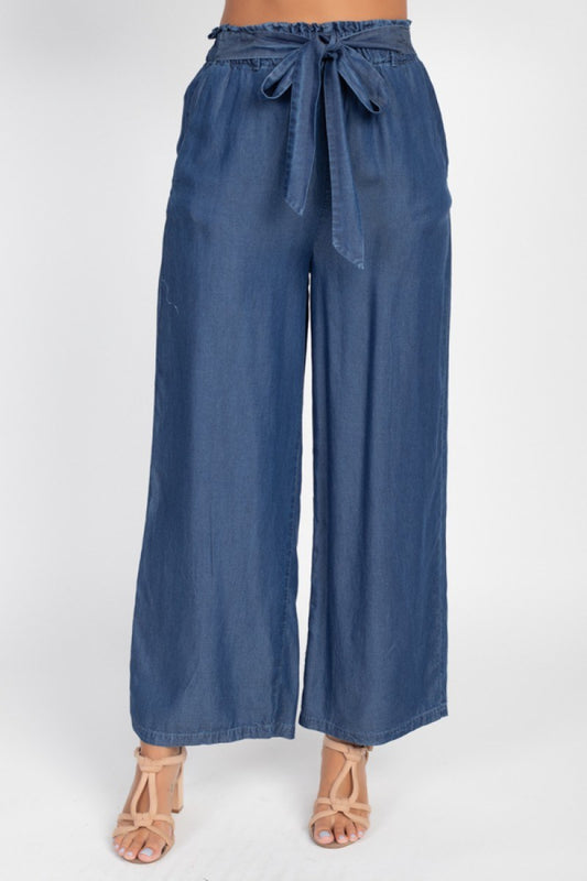 Wide Leg Lyocell Pants