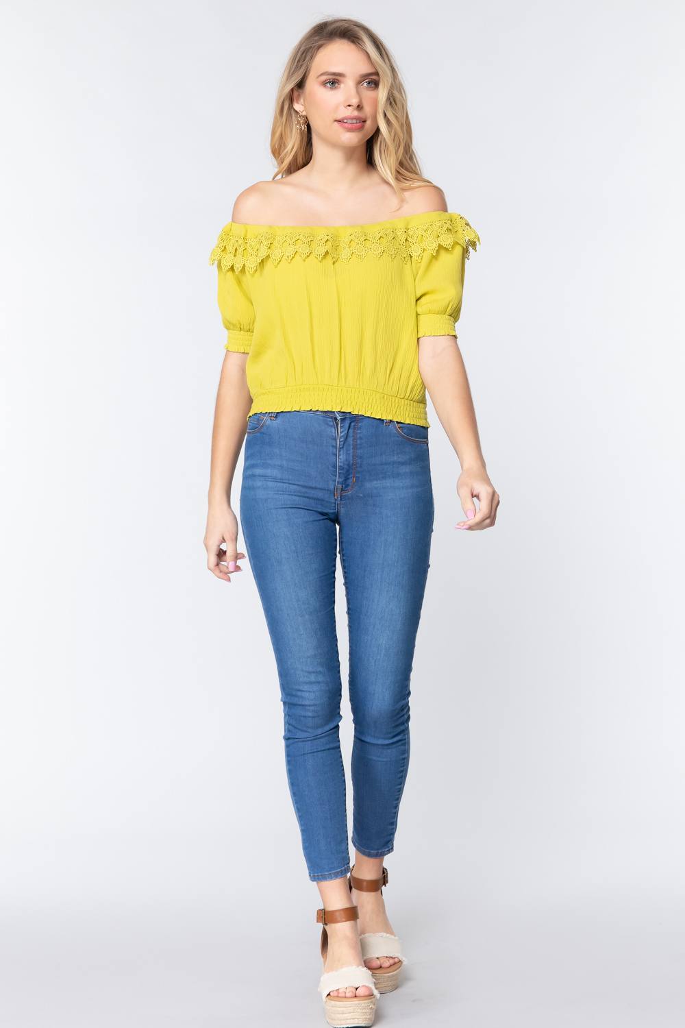 Off Shoulder Lace Detailed Top