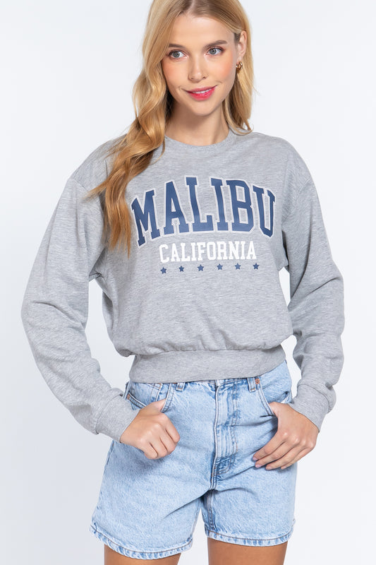 Dolman Slv French Terry Graphic Top