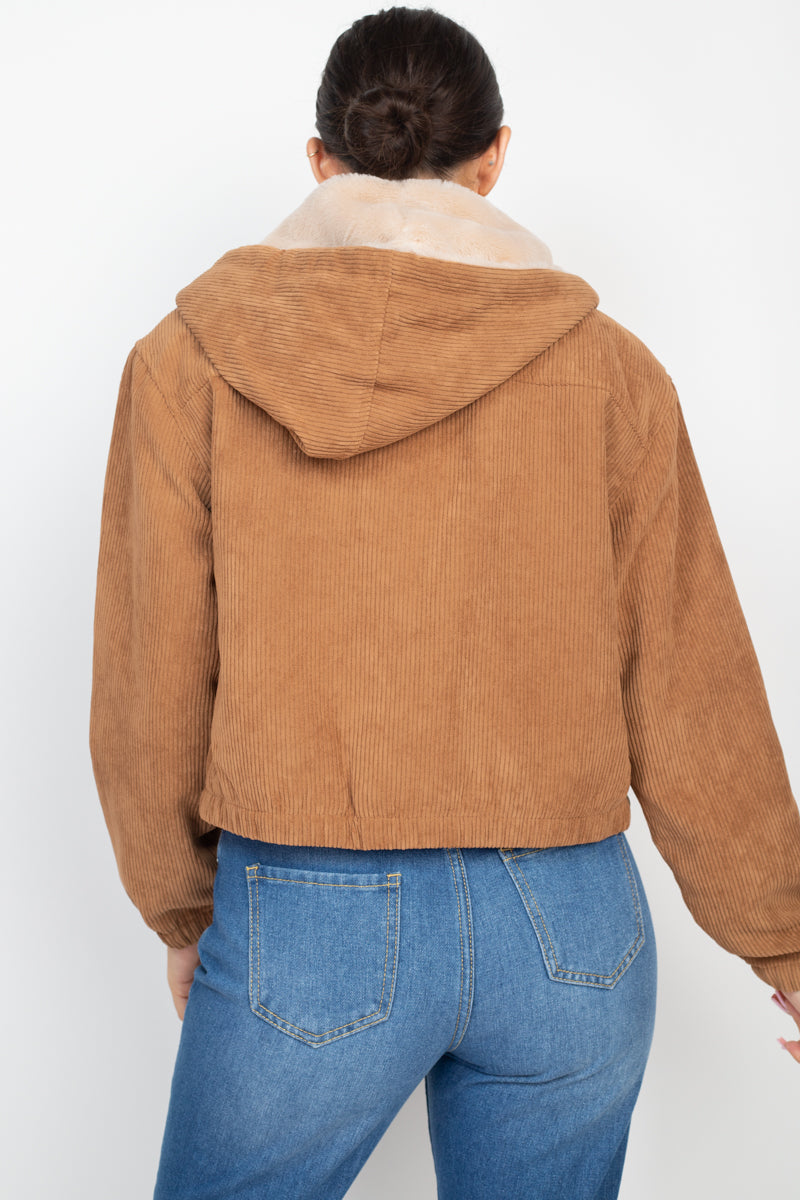 Zippered Corduroy Jacket