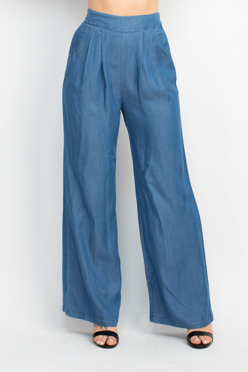 Wide Leg Denim Pants