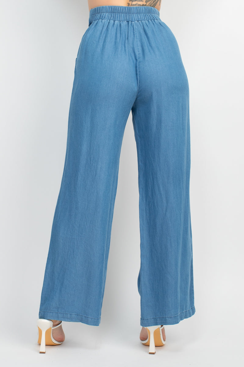 Wide Leg Denim Pants