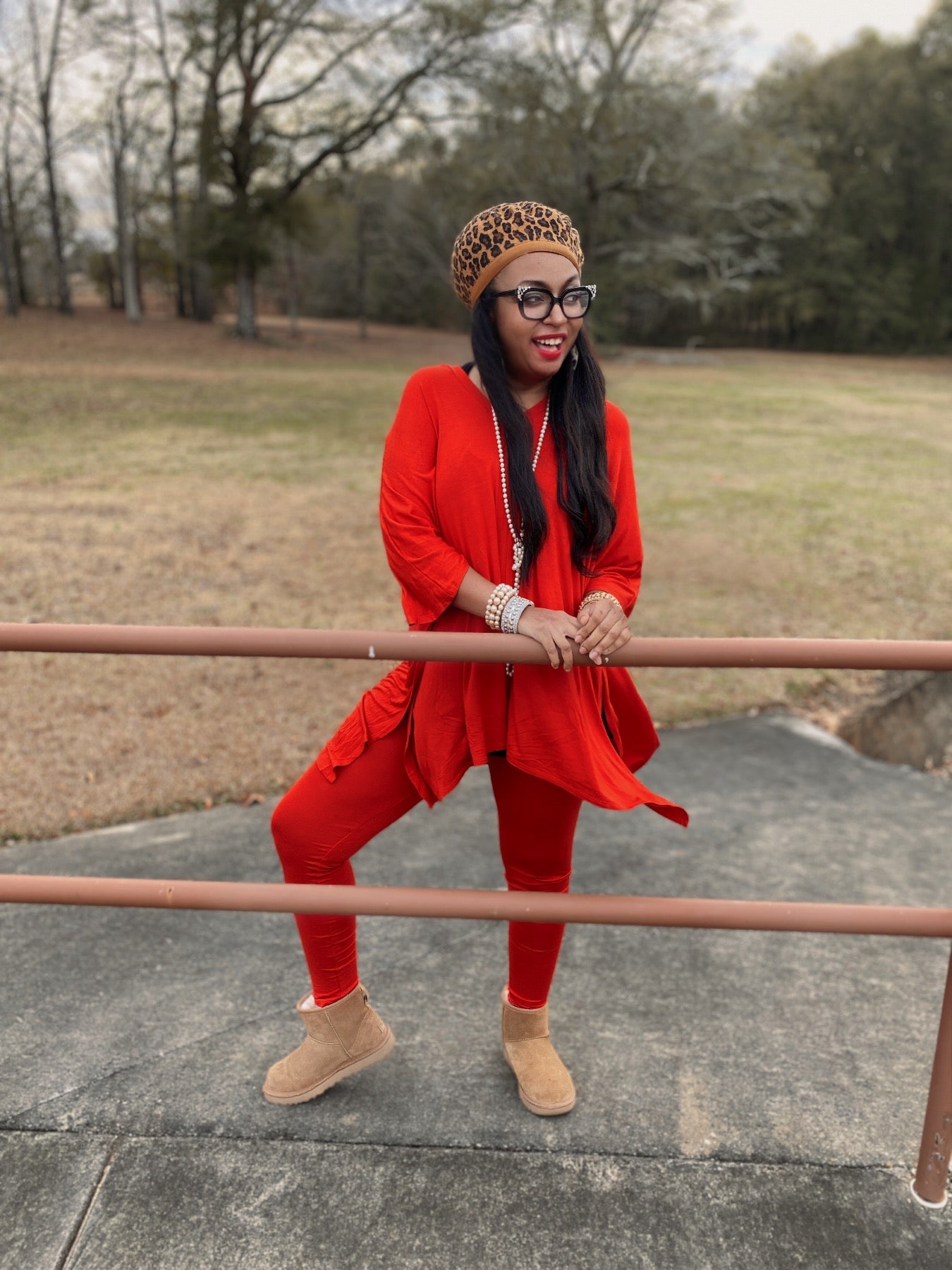 Solid Heavy Rayon Spandex Cape Top And And Leggings 2 Piece Set